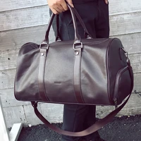 mens leather sports training bag durable gym bags for men women fitness military training handbag leather travel luggage tote