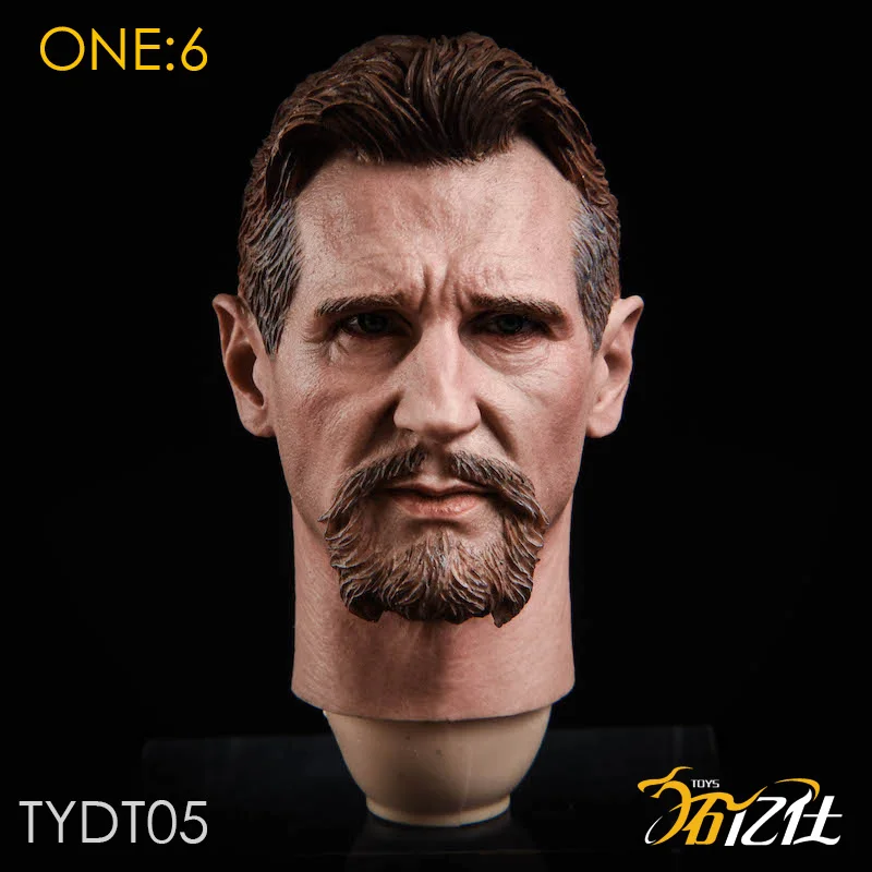 

1/6 Scale Liam Neeson Head Sculpt TYDT05 Beard Male Soldier Head Played Custom