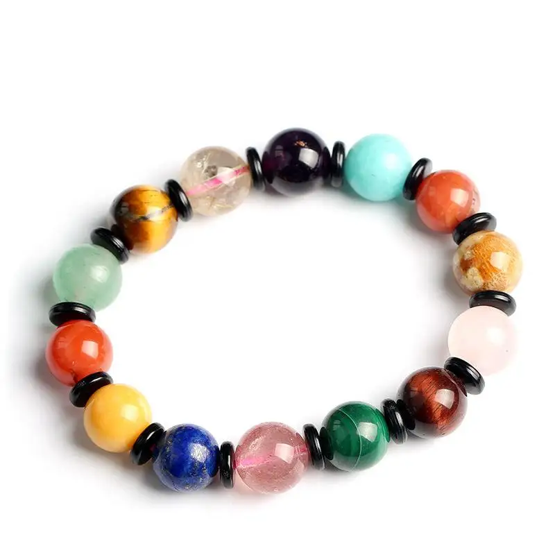 

Браслет женский из натурального аметиста, эластичная веревка «сделай сам», браслет из бисера для дам и девушек, вечерние на день рождения