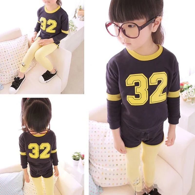 Длинные штаны для маленьких девочек с принтом новинка модная детская одежда