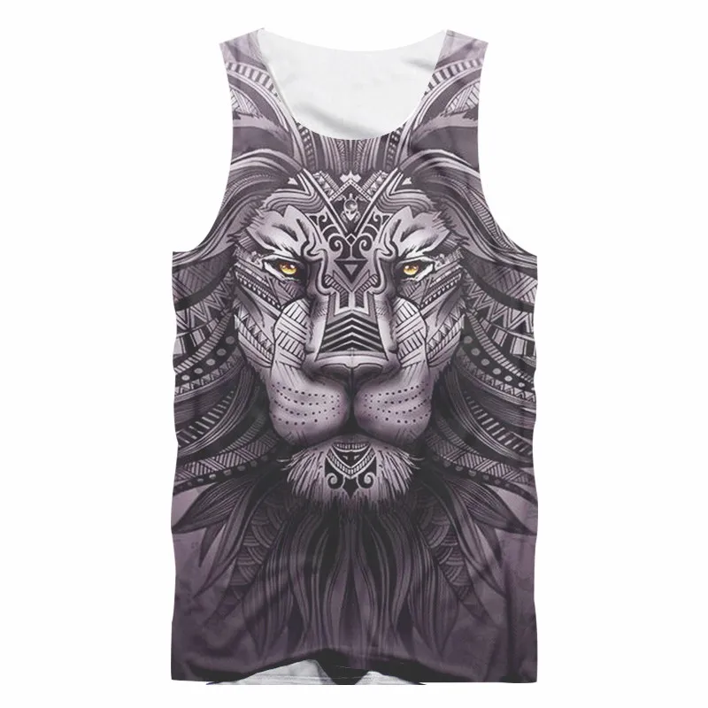 Майка мужская с 3D-принтом уродливого льва крутая тенниска принтом в виде