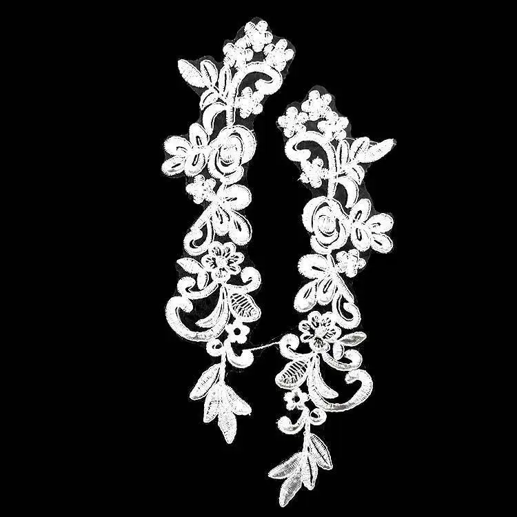 

Exquisite White Organza 3d Flowers Embroidery Laces Applique Patch Women Dress Guipure Veil Garment Sewing Supplies Wedding 2019