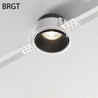 brgt led spot light frameless embedded lights 3w5w cob ceiling lamp 85 265v trimless aluminum recessed down indoor lighting