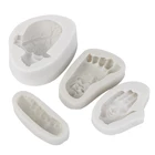 Силиконовая форма в форме человеческих органов, сердца, рук и ног, форма зубов, инструмент для выпечки шоколада, инструменты для украшения тортов из серии Хэллоуин