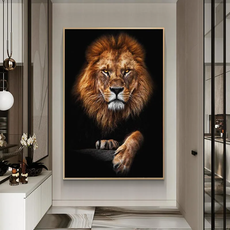 

Modern African Lion Head Wall Art Canvas Posters and Prints Animals Art Canvas Paintings on The Wall Pictures Home Decor Cuadros