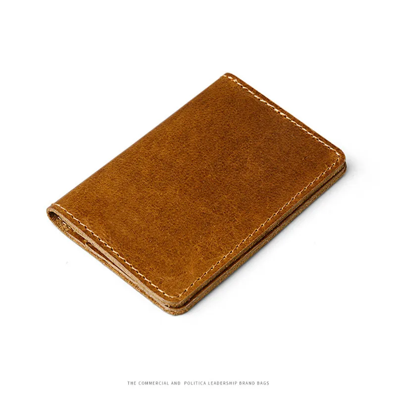 Мужской винтажный кошелек из натуральной кожи тонкий маленький с отделением для