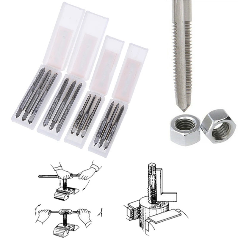 Самонарезающий винт нитки метрической зажигания Краны 5 шт. HSS титановый станок