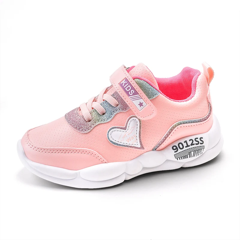 Girls Shoes Kids Sport for Big Sweet Sneakers Pu and Mesh Autumn Winter Comfortable Running Shoe SC129 | Детская одежда и обувь