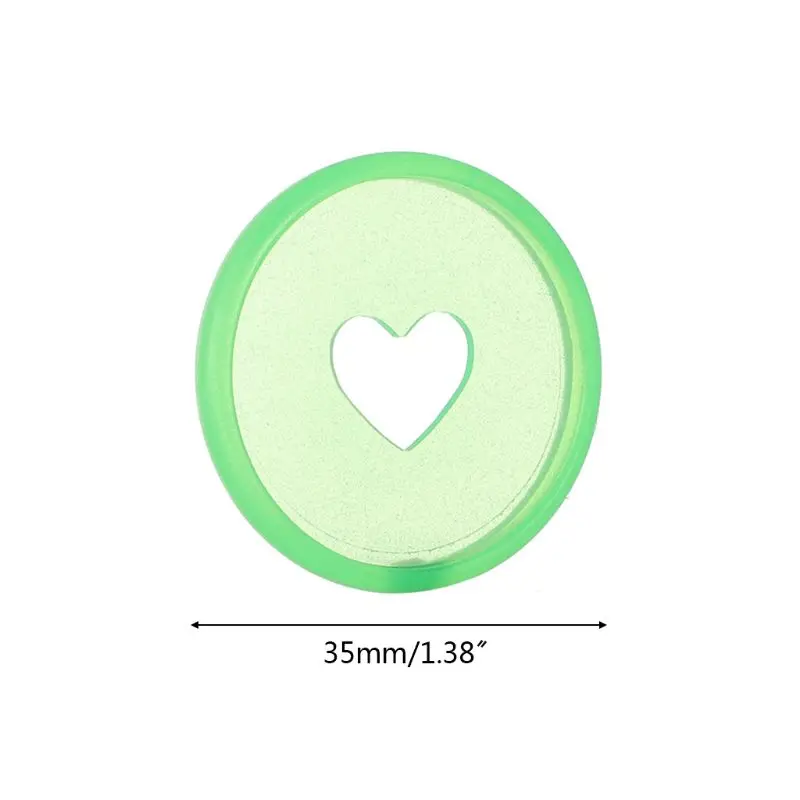 

OOTDTY 20pcs 35mm Transparent Heart Binder Rings Mushroom Hole Loose Leaf Notebook Binding Plastic Disc Buckle Hoop DIY
