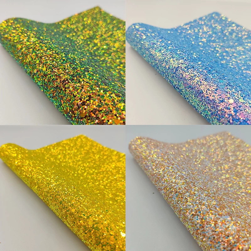 1 шт. сверкающая крупная блестящая ткань рулон радужной переливающейся виниловой