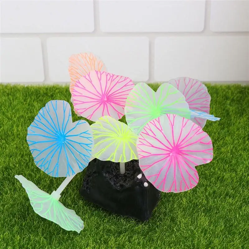 1 Set Aquarium Plants Artificial Silicone Fish Tank Decor Aquatic Fake For Living Room Home Bedroom | Дом и сад