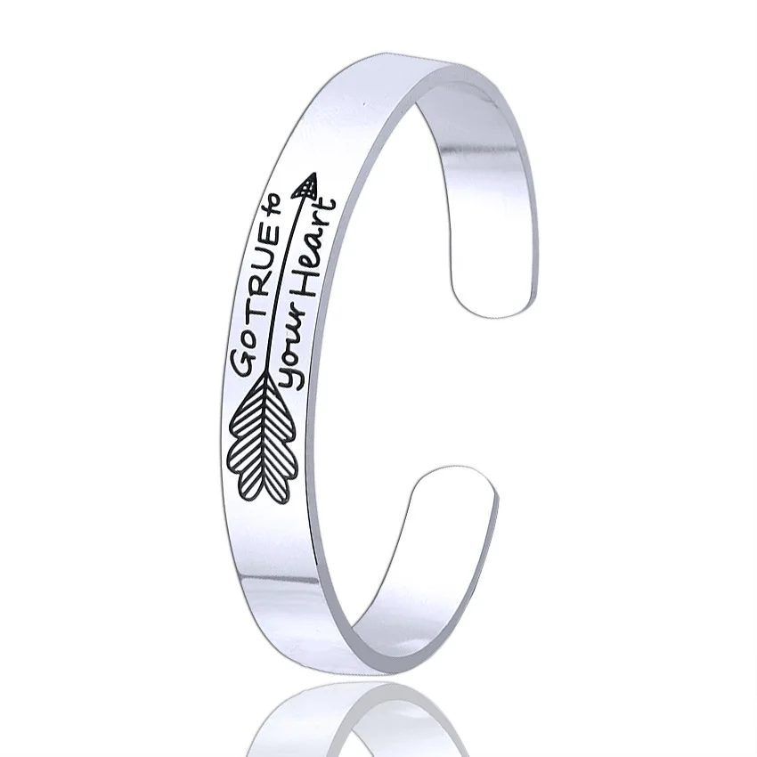 

Gold Bracelet Stainless Steel Open Cuff Bangles Bracelet for Men Women Fashion Jewelry dad gift,and for friend,family