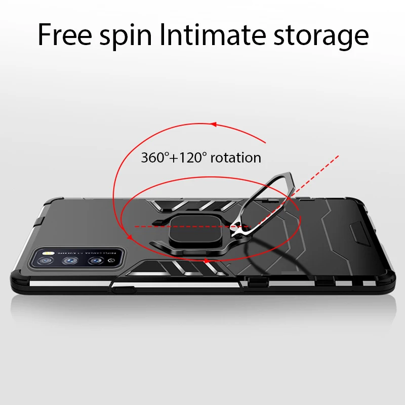 

Hybrid Armor Shockproof Case For Oneplus nord Cases For Oneplus 8 Pro 7 7t 6t Magnetic Car Ring Holder Heavy Protective Cover