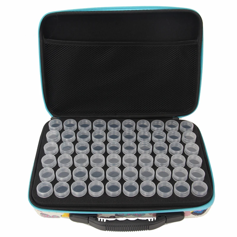 

New 60pcs 5D DIY Diamond Painting Accessories Embroidery Tool Drills Storge Bag Container Orginazer