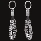 Брелок для ключей с фианитом, автомобильный аксессуар для ключей с именем или номером телефона