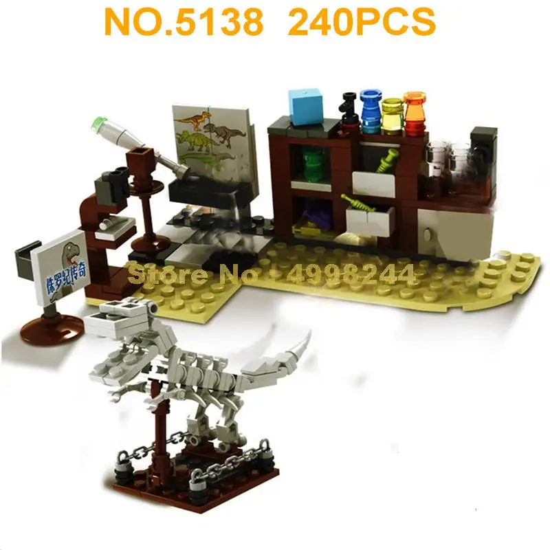 240 шт. с динозавром Мир Юрского периода Лаборатории научно исследовательским