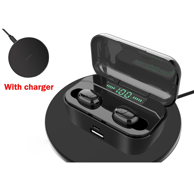 Advanced B charger TWS Bluetooth наушники G6s Беспроводные наушники с 3500 мАч power Bank V5.0 светодиодный наушник IPX7 водонепроницаемый с беспроводным зарядным устройством - Цвет: Advanced B charger