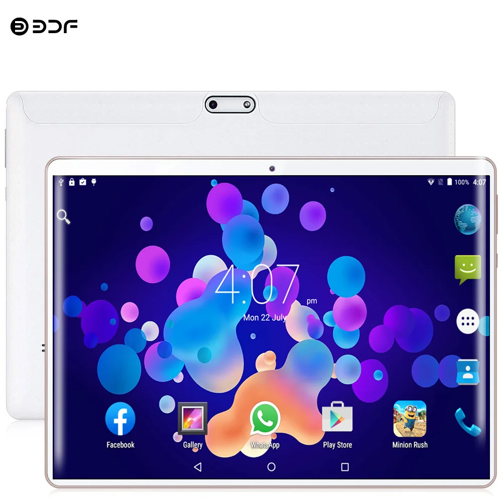 BDF планшет, 10 дюймов, 3G, с функцией звонка, две sim-карты, Android 7,0, планшетный ПК, 4 ГБ/64 ГБ, Восьмиядерный, 1280*800, ips, ПК, планшет, 10,1