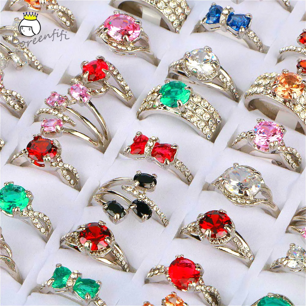 10 шт. модные Австрийские кубические циркониевые стразы белого золота P