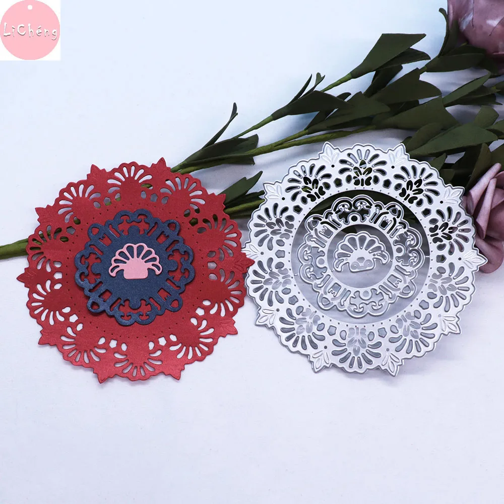 

Mandala Stencil Metal Cutting Die DIY Scrapbooking Embossing Folder for Card Making Craft background Stamp and Slimline Dies2020