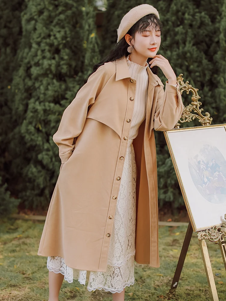 

Корейский Стиль весенние красные Тренч Kawaii/модные, милые, куртка для женщин длинный кардиган в винтажном стиле легкое пальто Para Mujer ветровка...