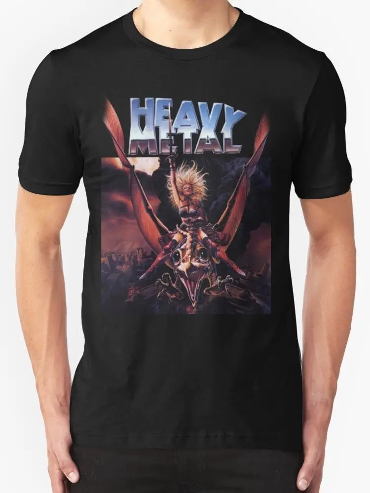 Ограниченная новинка Мужская черная футболка с принтом из фильма тяжелый металл