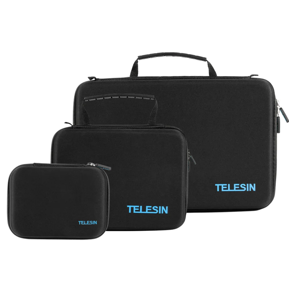TELESIN M/S/L Размер Сумка Чехол Коробка для GoPro Hero 8 7 6 5 4 3 2 SJCAM SJ4000 для Xiaomi Yi 4K 4K+ сумка для камеры чехол Аксессуары