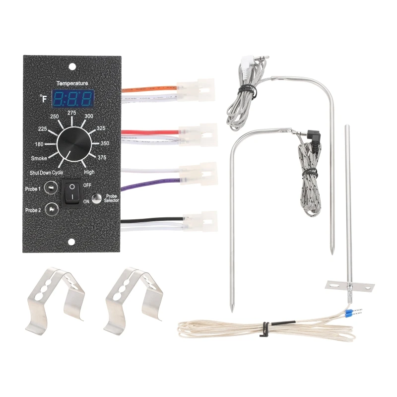 Digital Thermostat Control Panel Kit fit for Traeger Pellet Wood Pellet Grills with Temperature Sensor and 2 x Meat Probes