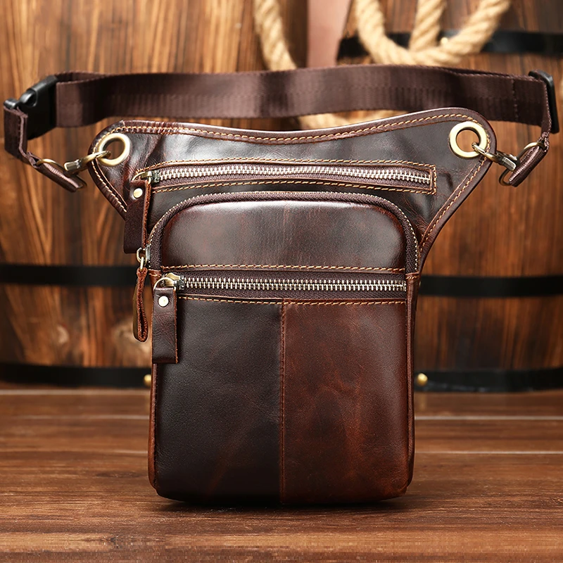 Поясная Сумка Luufan для мужчин Кожаная поясная сумка тактические мотоциклетные