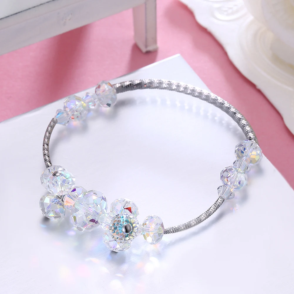 

ZEMIOR 925 Sterling Silver Bracelet For Women Dazzling Austria Crystal Charm Bracelets Female Fine Party Jewelry New Arrival