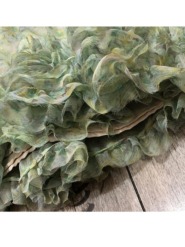 

Tight heavy crafts applique retro floral women's clothing summer elegant dress New ladies summer ruffled temperament dress Bing