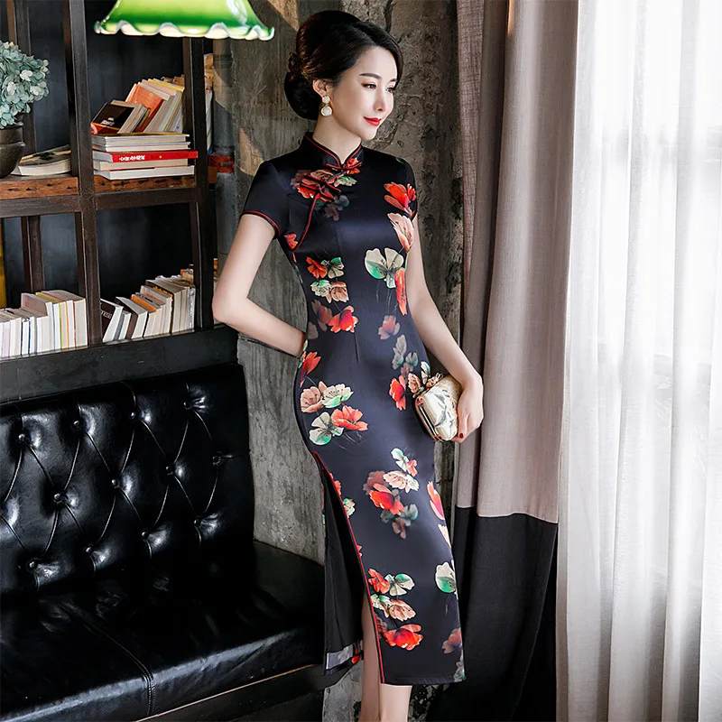 Весна-лето 2020 новое шелковое платье тутового шелкопряда с коротким рукавом в