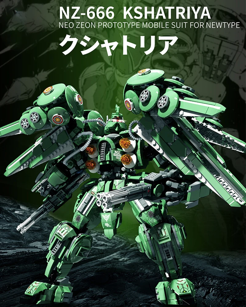

2020 NEW STOCK Technology Series NZ-666 Kshatriya Gundam robot DIY MOC Model building blocks bricks education kids toys gifts