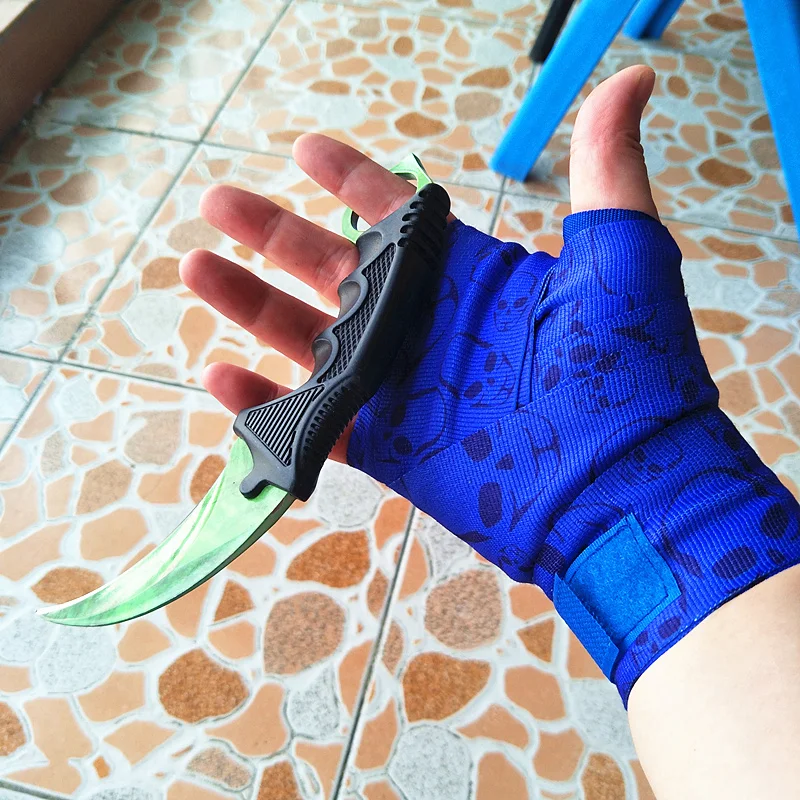 CSGO-guantes deportivos CS Go, protectores de manos para tiro de Pandora, para montar, carnicero, Overprint, Phantom blue, cosplay de calavera-0