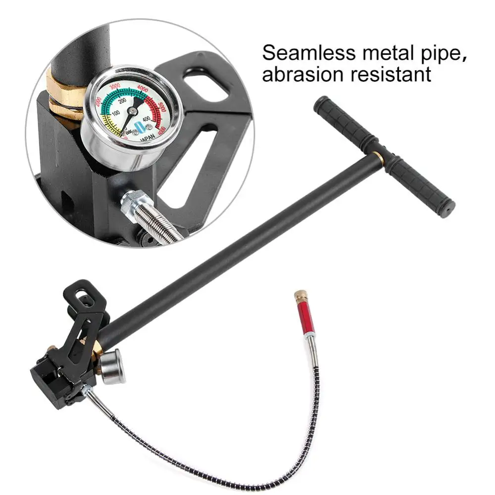 Hi-pressure 4500/6000 psi воздушный насос PCP пистолет ручной насос стремя зарядка газовый указатель фильтра клапан шланг для надувной каяк шины