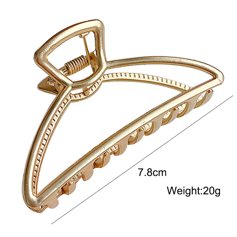 

2021 Korean New Hair Claw Barrettes For Women Fashion Girl Metal Geometric Hollow Out Headwear Hair Accessories Crab Hair Clip