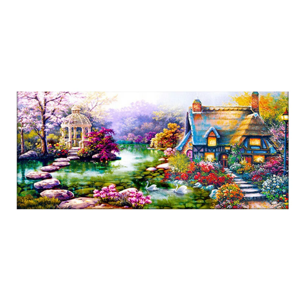

35*70CM Large 5D Diamond Painting House Garden Landscape Embroidery Stitch Kit Craft Art Hoom Living Room Wall Decoration