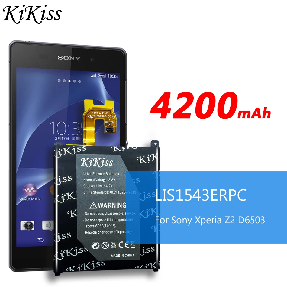 4200 мАч большая батарея питания для Sony Xperia Z2 L50 L50w Sirius SO-03 D6503 D6502 LIS1543ERPC бесплатный