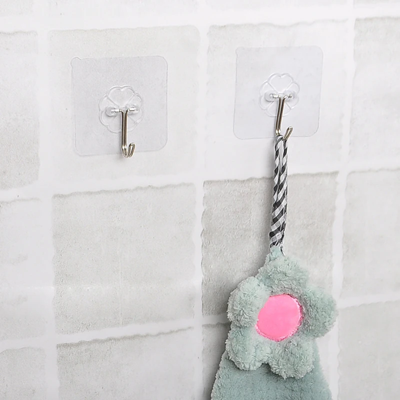 

1Pcs Strong invisible cartoon hook wall kitchen adhesive hook Hanging hooks Reusable Seamless Hanging Hook For Kitchen