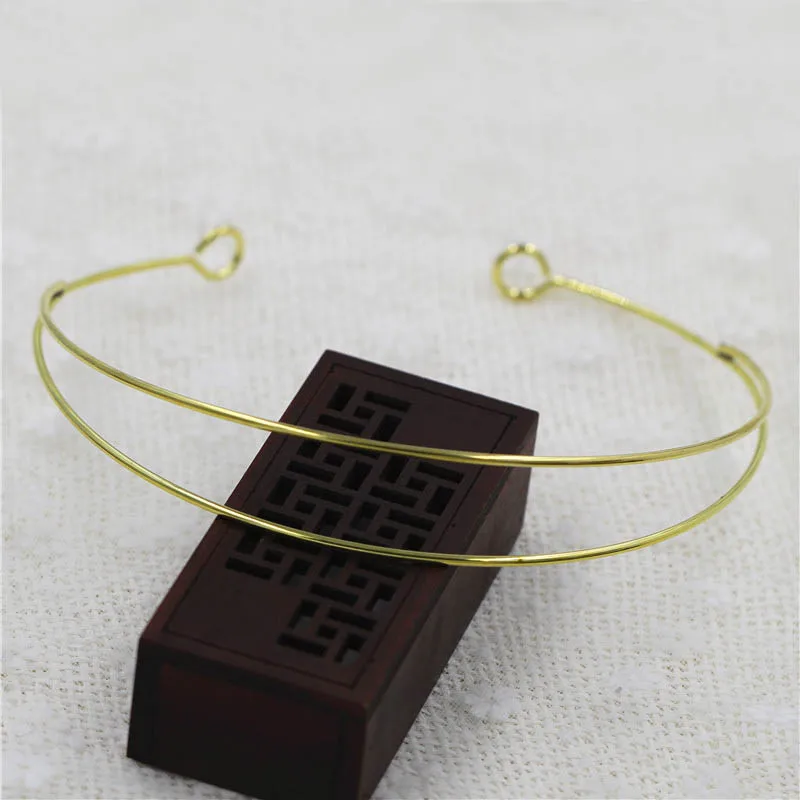 Тиары ручной работы с двойной латунной проволокой женские диадемы подставкой