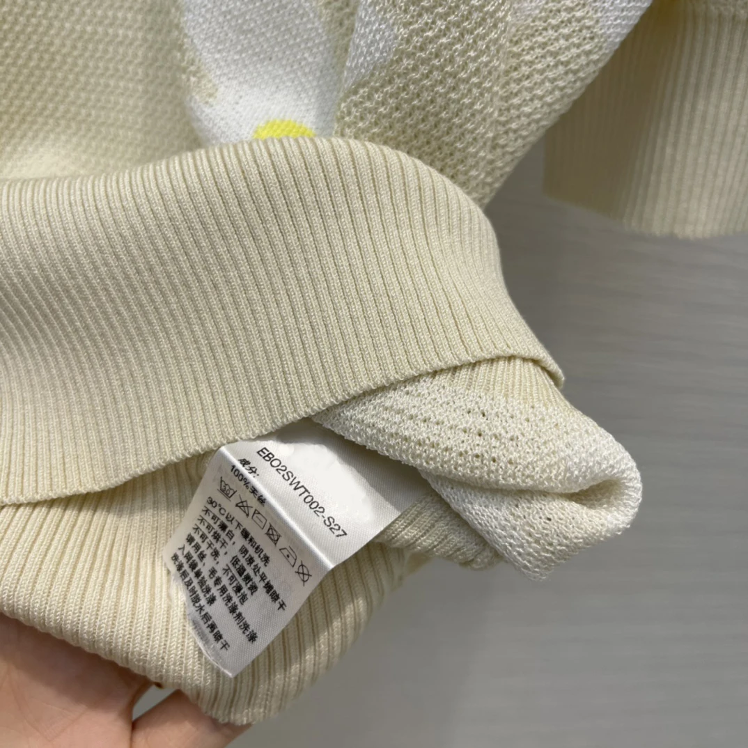 

Sweet Style Knitted Tops for Women Spring Fall O-neck Puff Sleeve Jacquard Loose T Shirts Good Quality Tencel Woven Casual Tees