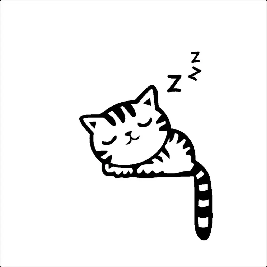 Водонепроницаемая Настенная Наклейка для переключателя черная Милая кошка