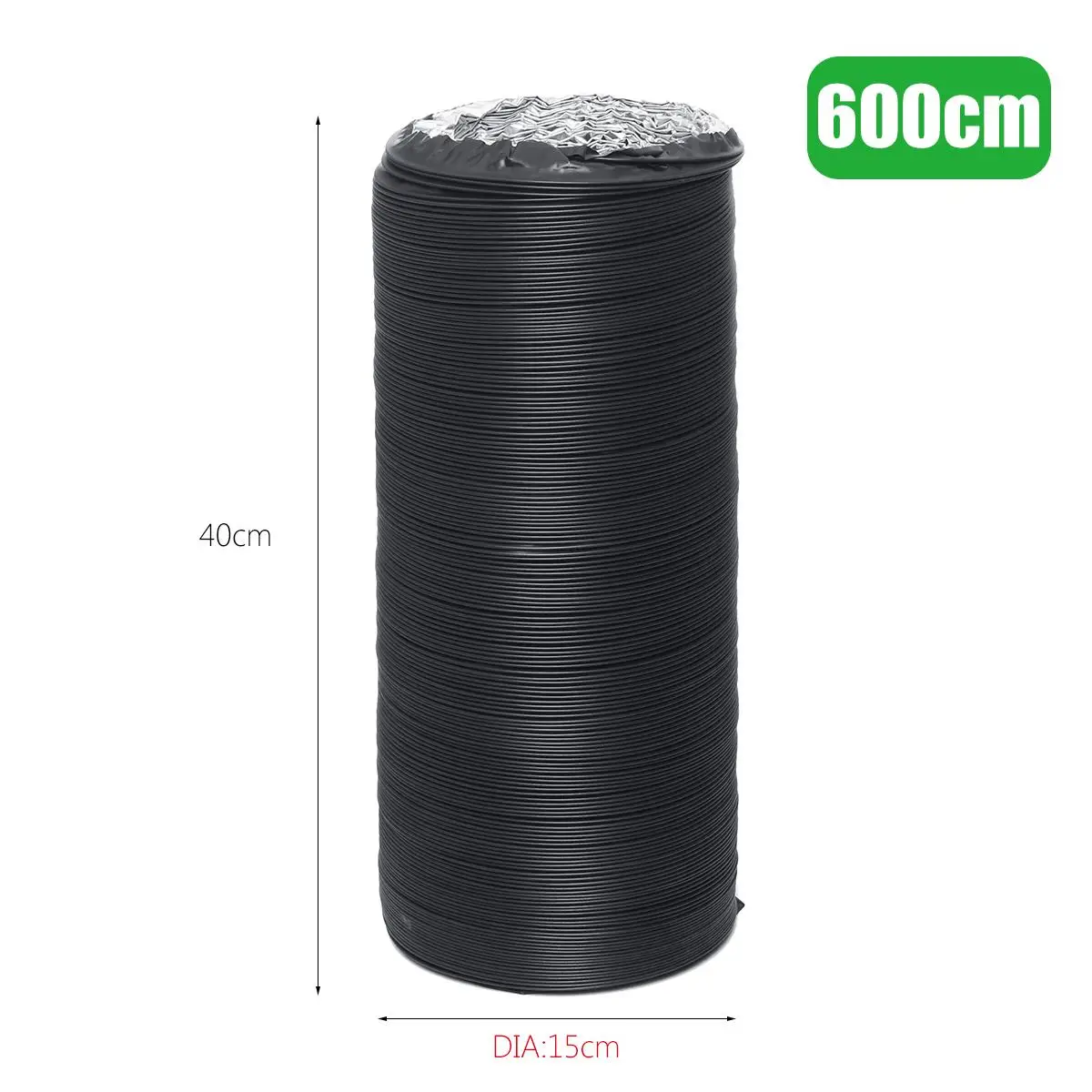 6m 150mm Flexible double Aluminium Foil Ducting Hose for Inline Duct Fan Ventilator Ventilation Tube Air Exhaust Extractor | Обустройство