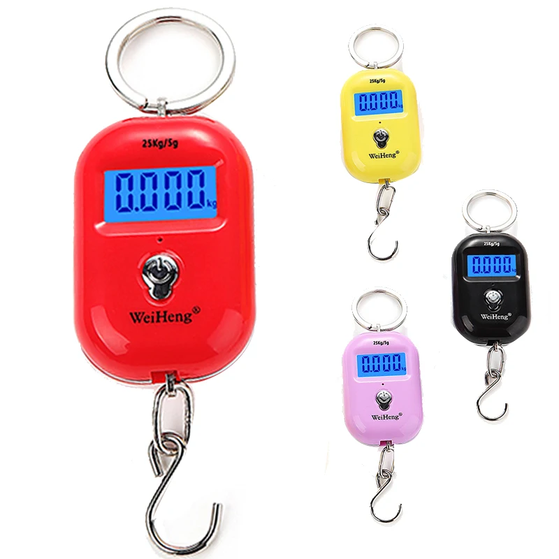 25 кг высокоточные электронные весы цифровой мини для багажа с ЖК дисплей