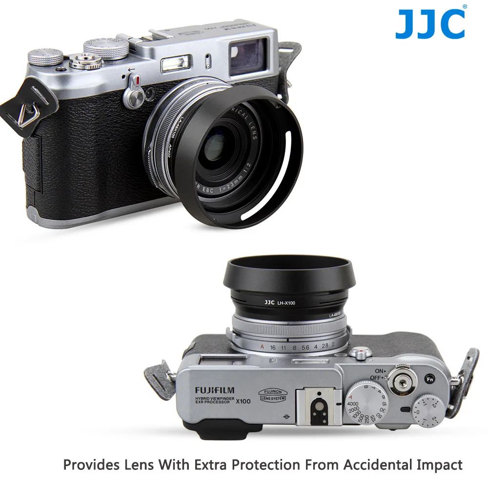 JJC камера металлическая Резьбовая бленда переходное кольцо 49 мм для FUJIFILM X100F X100T X100S X100 X70 заменяет Fujifilm LH-X100 и AR-X100