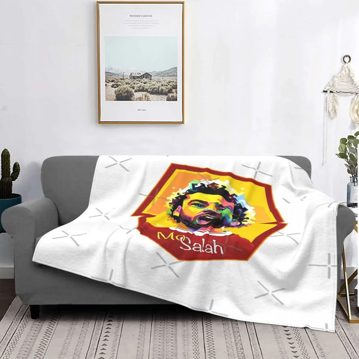 

Mo Salah-Manta de camisa clásica, colcha de cama a cuadros, toalla de playa, manta de пикник, manta для детей