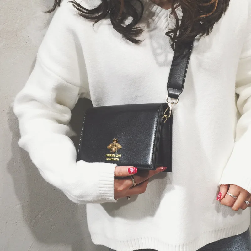 Брендовая дизайнерская женская сумка с Пчелкой модная Ретро на одно плечо