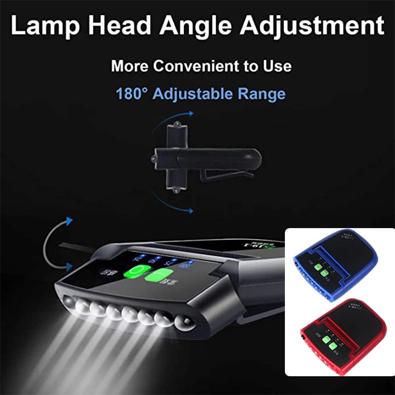

4 Led Headlight For Hat Brim 180-degree Tiltable 100lm Bright Clip On Cap Visor Headlamp Inductive On/off Waterproof Whstore