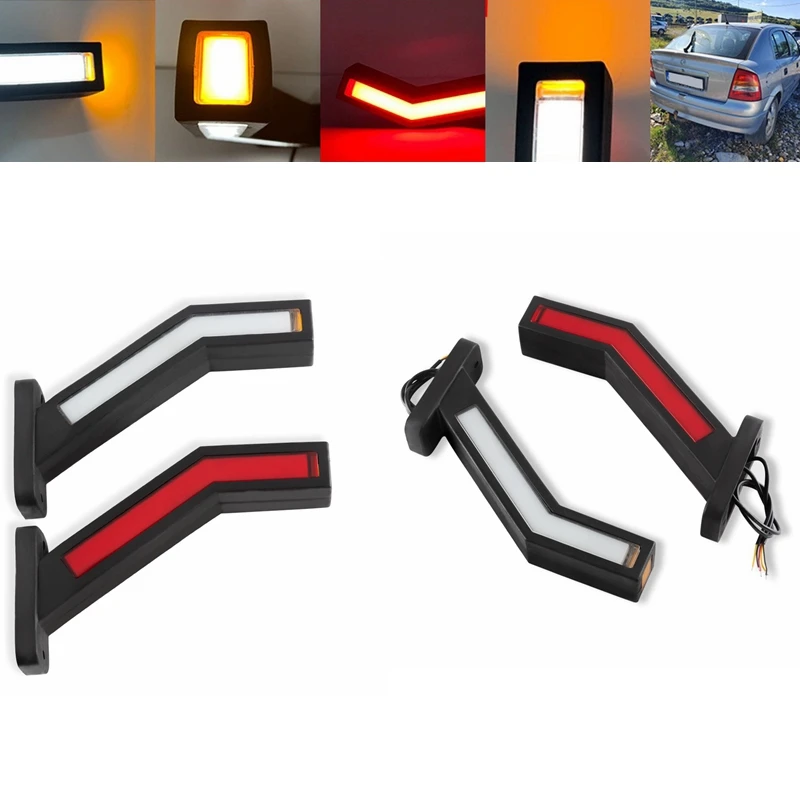 4 шт. Водонепроницаемый прицеп Светодиодный Боковой габаритный фонарь