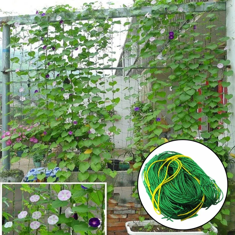 

0.9x1.8m Climbing Net Net Flowers support Support Plastic Green Bean Garden Mesh
